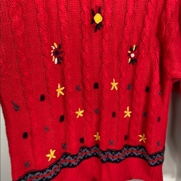 Vintage Floral Embroidered Sweater size L - Picture 5 of 16